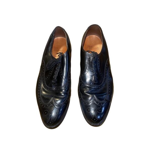 Allen Edmonds Leather Chester Wing tip Oxford Dress Shoe 9.5 Black - Picture 1 of 6
